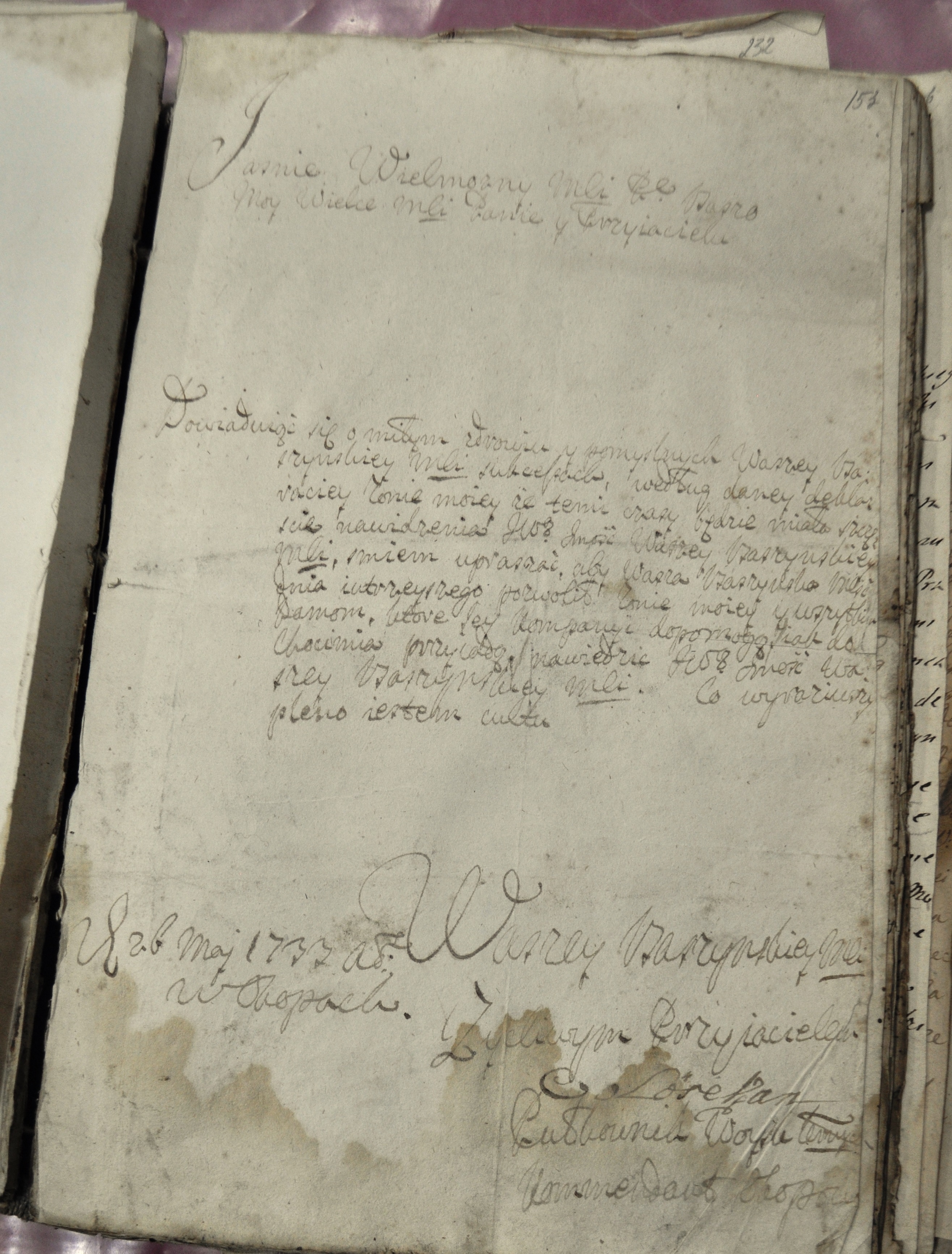 List Krzysztofa Lösekana, komendanta Okopów Św. Trójcy do Iliasza Kołczaka paszy, Okopy Św. Trójcy, 26 V 1733, w którym Lösekan prosi o pozwolenie jego żonie z damami na przybycie do Chocimia (i odwiedzenia paszy) List Krzysztofa Lösekana, komendanta Okopów Św. Trójcy do Iliasza Kołczaka paszy, Okopy Św. Trójcy, 26 V 1733, w którym Lösekan prosi o pozwolenie jego żonie z damami na przybycie do Chocimia (i odwiedzenia paszy)