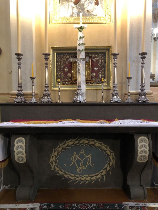 Ołtarz boczny Matki Bożej, Kościół św. Ludwika w Krasławiu, Instytut POLONIKA