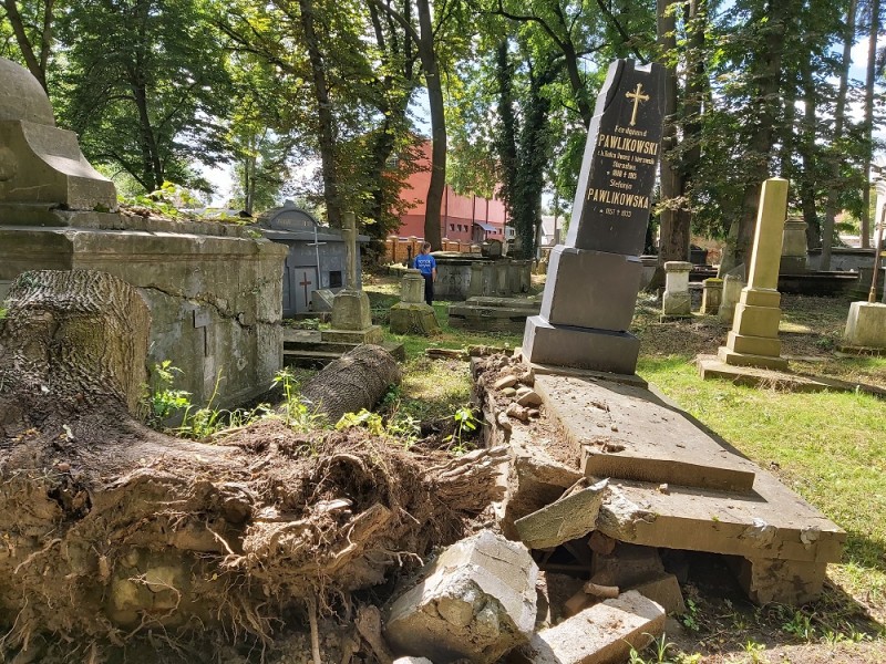 Remont i porządkowanie zabytkowych cmentarzy rzymskokatolickich w Kołomyi, Starym Siole i Zimnej Wodzie 2020