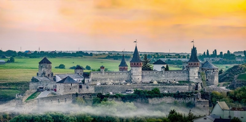 Panorama twierdzy w Kamieńcu Podolskim, fot. Posterrr, Wikipedia, licencja CC BY-SA 4.0