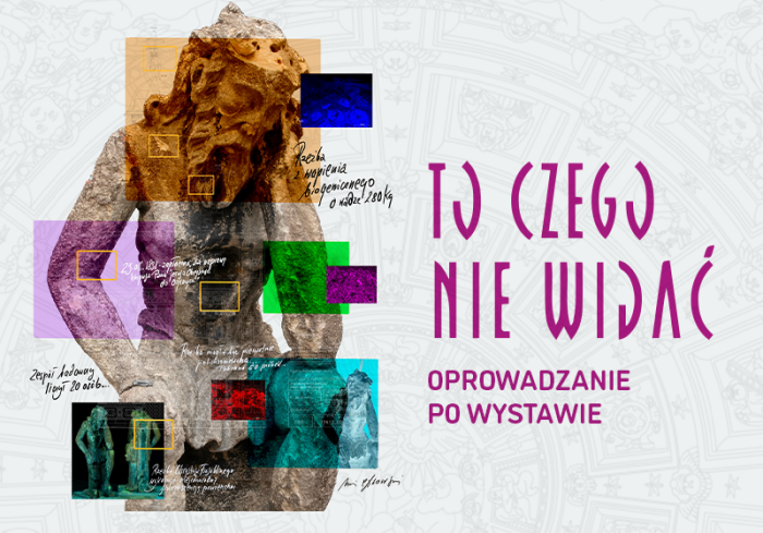 Otwórz zdjęcie Grafika reklamująca oprowadzanie po wystawie "To czego nie widać"